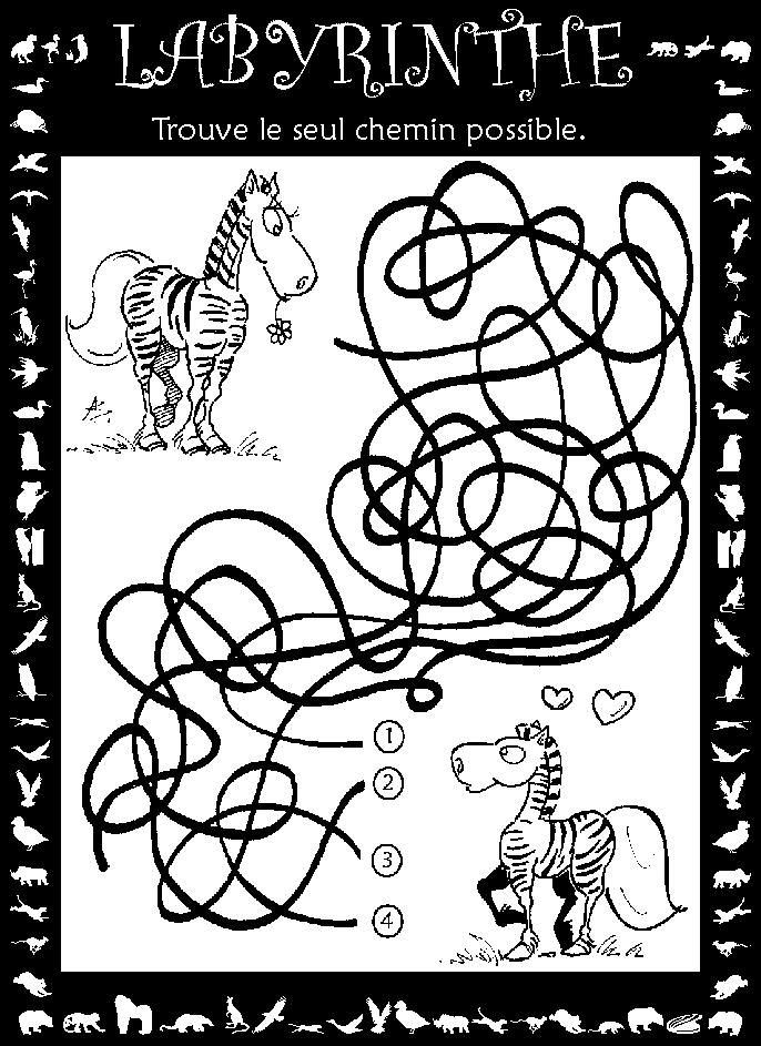 Labyrinthe : couple de zèbres
