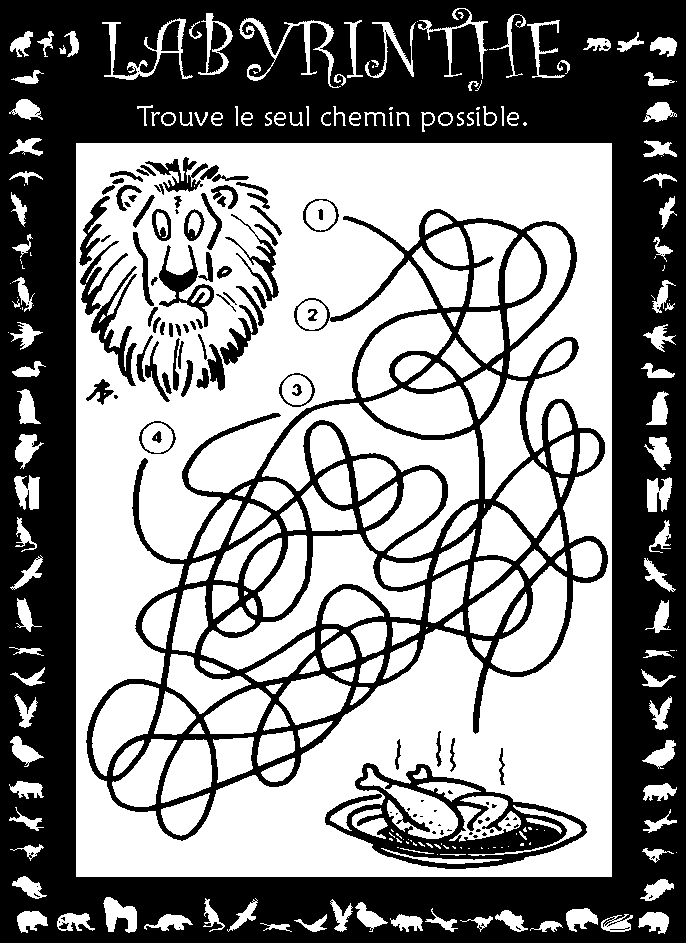 Labyrinthe : lion affamé