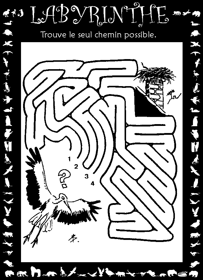 Labyrinthe : cigogne